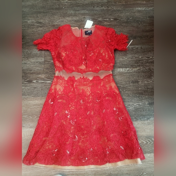 Marchesa Notte Red Diane Dress size 8 - Picture 7 of 12